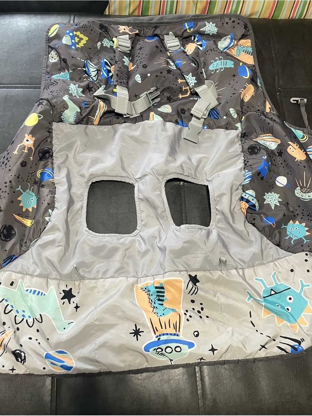 Kids Space-shopping /Car Seat Liner Insert - Gray and Black